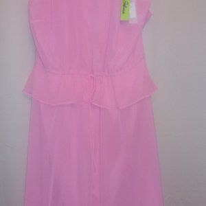 NWT Sam Edelman Sleeveless Ruffled Pink Dress